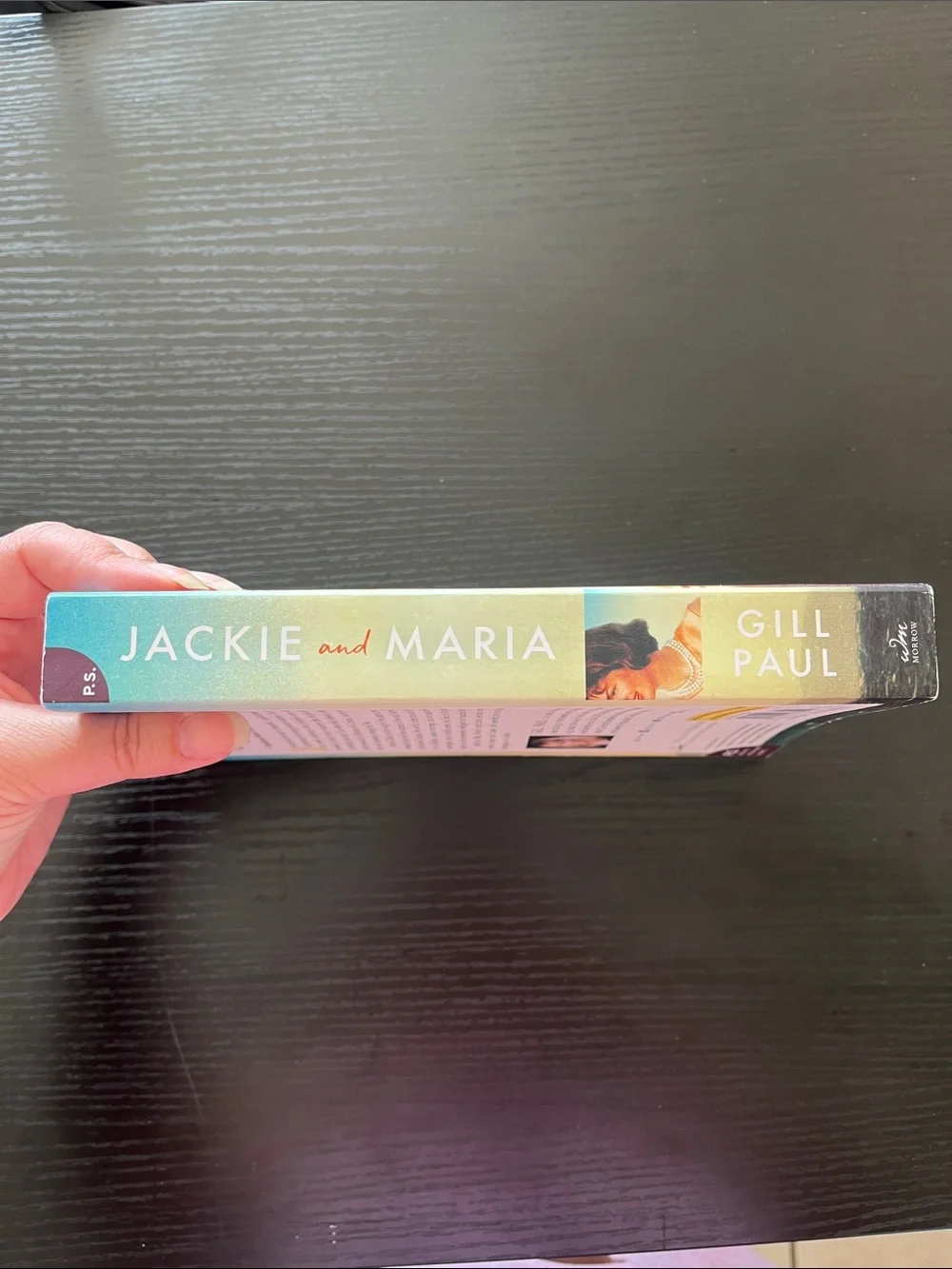 Jackie and Maria by Gill Paul - Vintage-Style Book Cover (Orange, Teal, Purple)